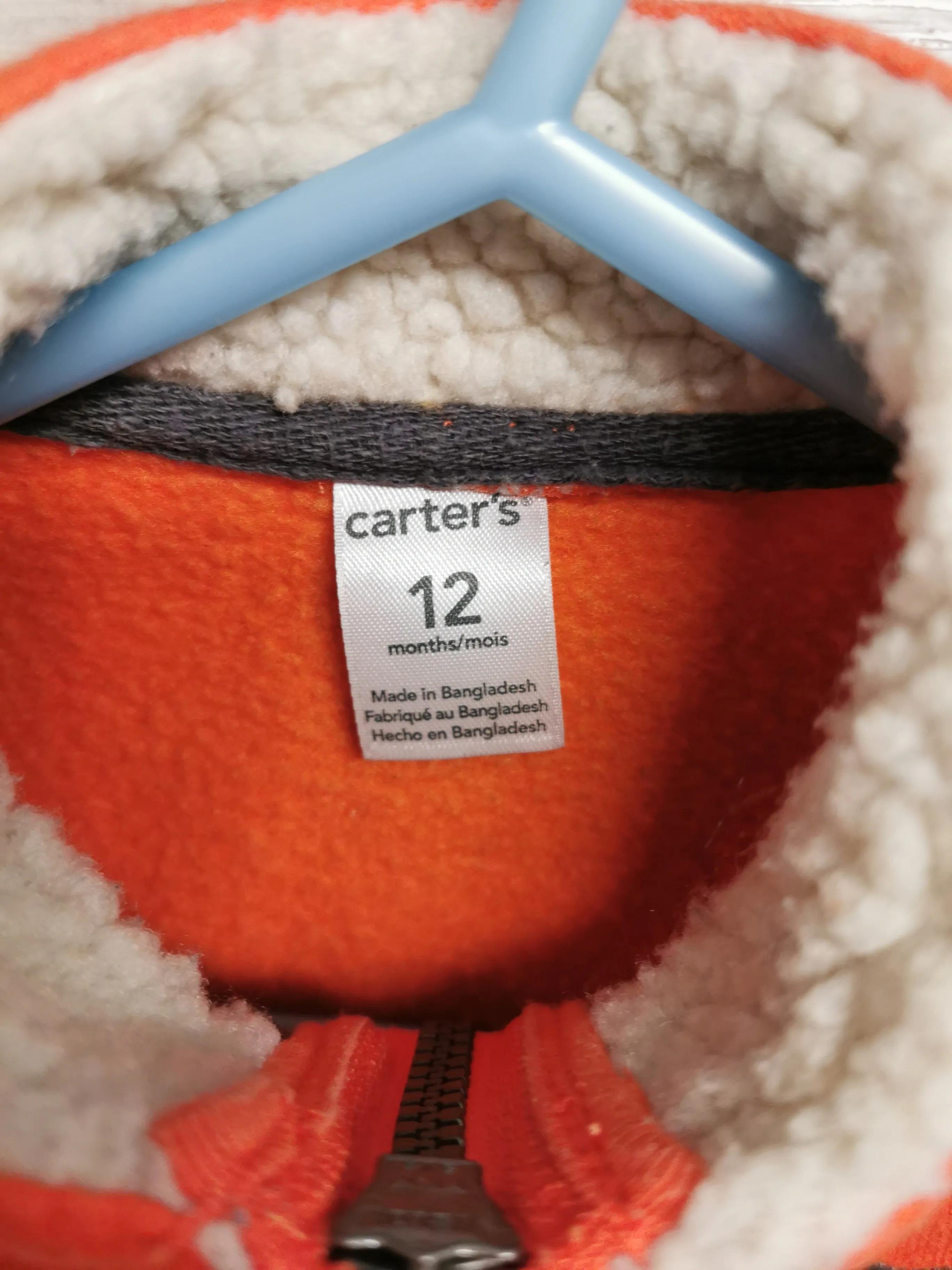 BABY BOY SIZE 12 MONTHS - CARTER'S, Half-zip Pullover Sweater VGUC B30