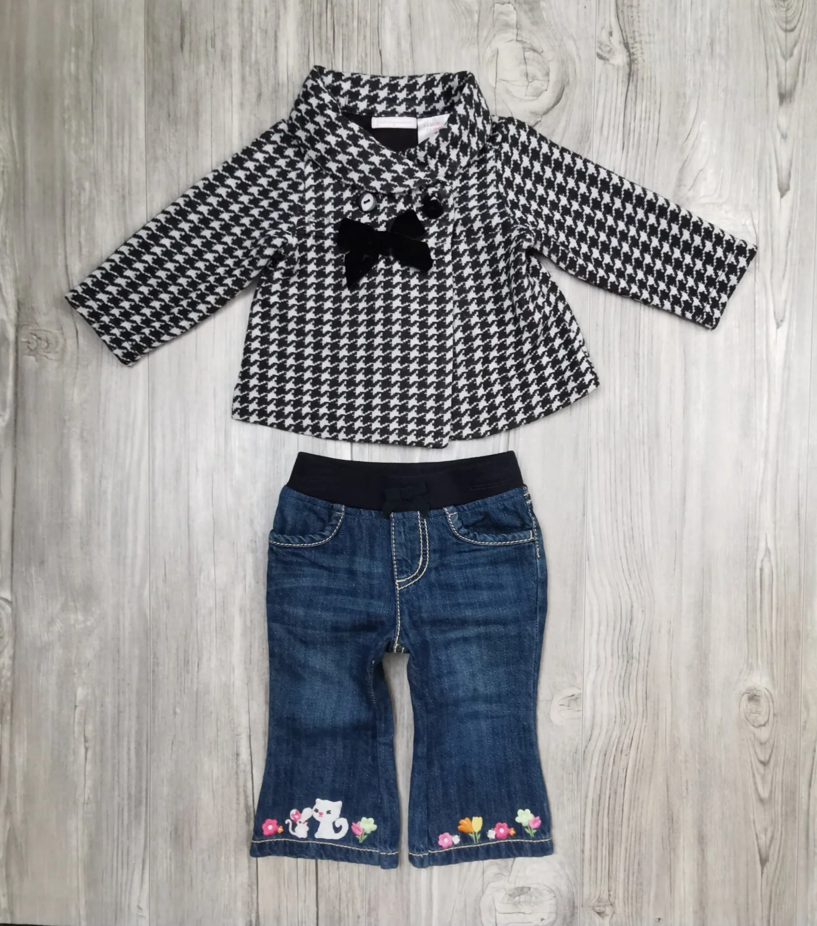 BABY GIRL SIZE 9/12 MONTHS - GYMBOREE / FIRST IMPRESSIONS, 2 Piece Mix N Match Outfit EUC B25