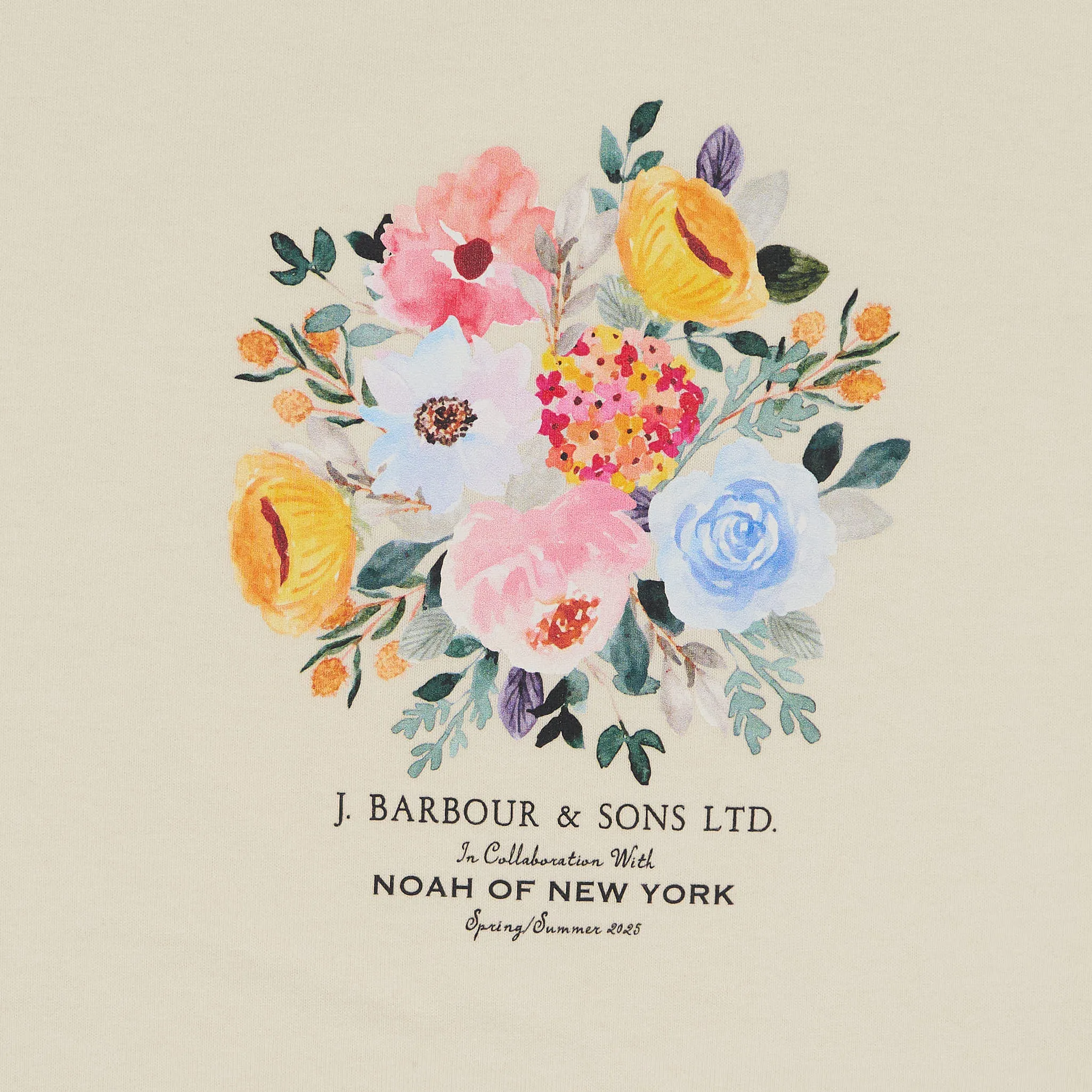 Barbour x Noah Floral Heavy Weight Crew Neck T-Shirt