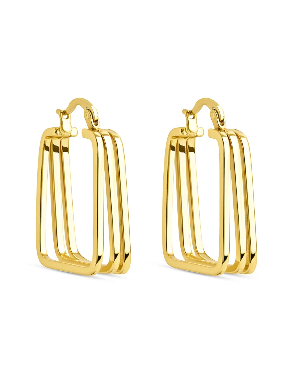 Belinda Textured Square Earrings
