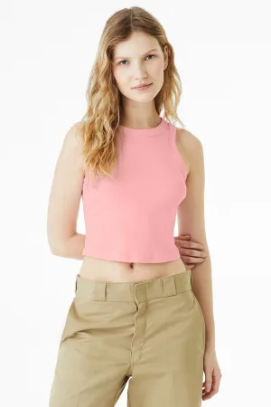 BELLA CANVAS Women's Micro Rib Racer Tank BC1019 Solid Pink Blend