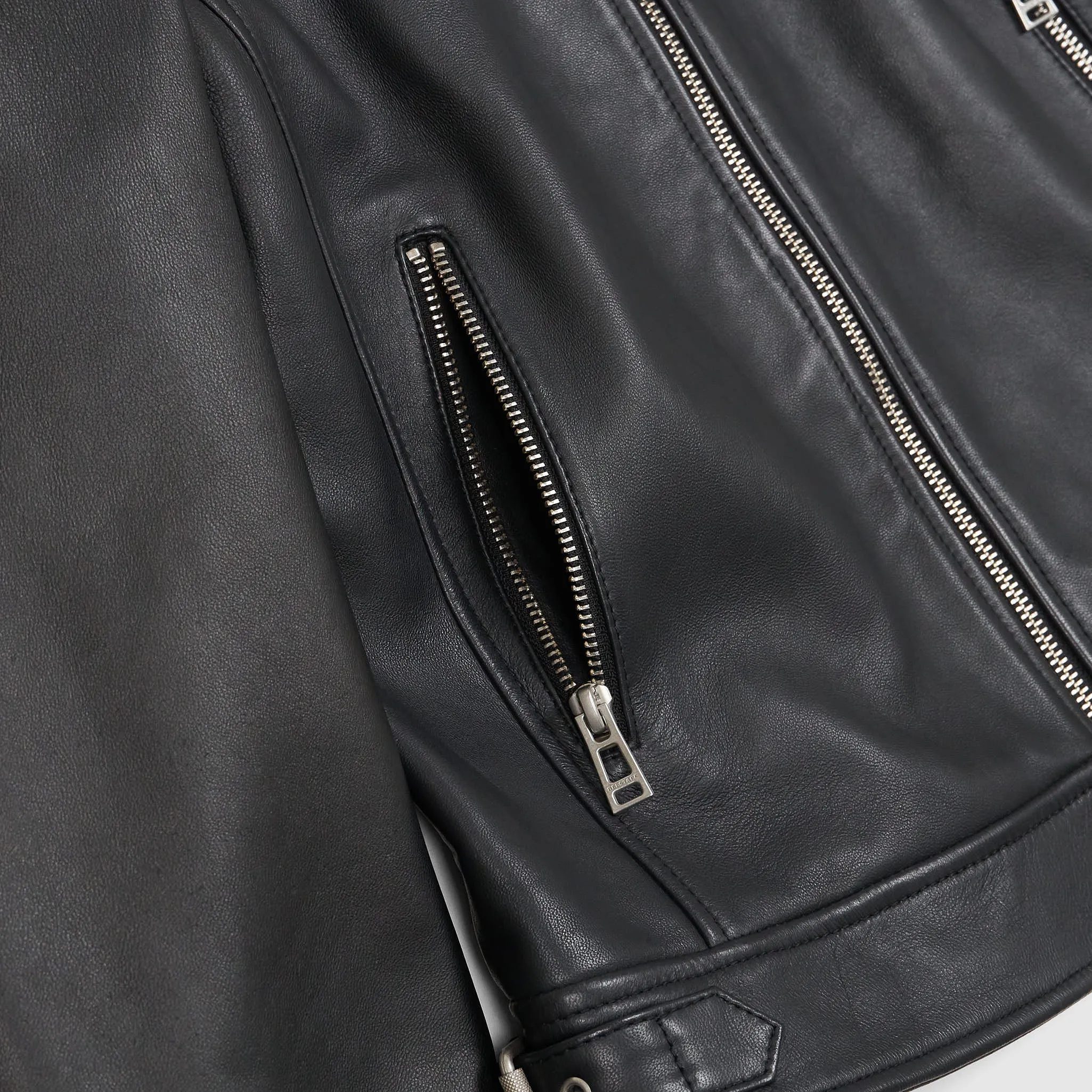 Belstaff Ladies Mollison Cafe Racer Leather Jacket