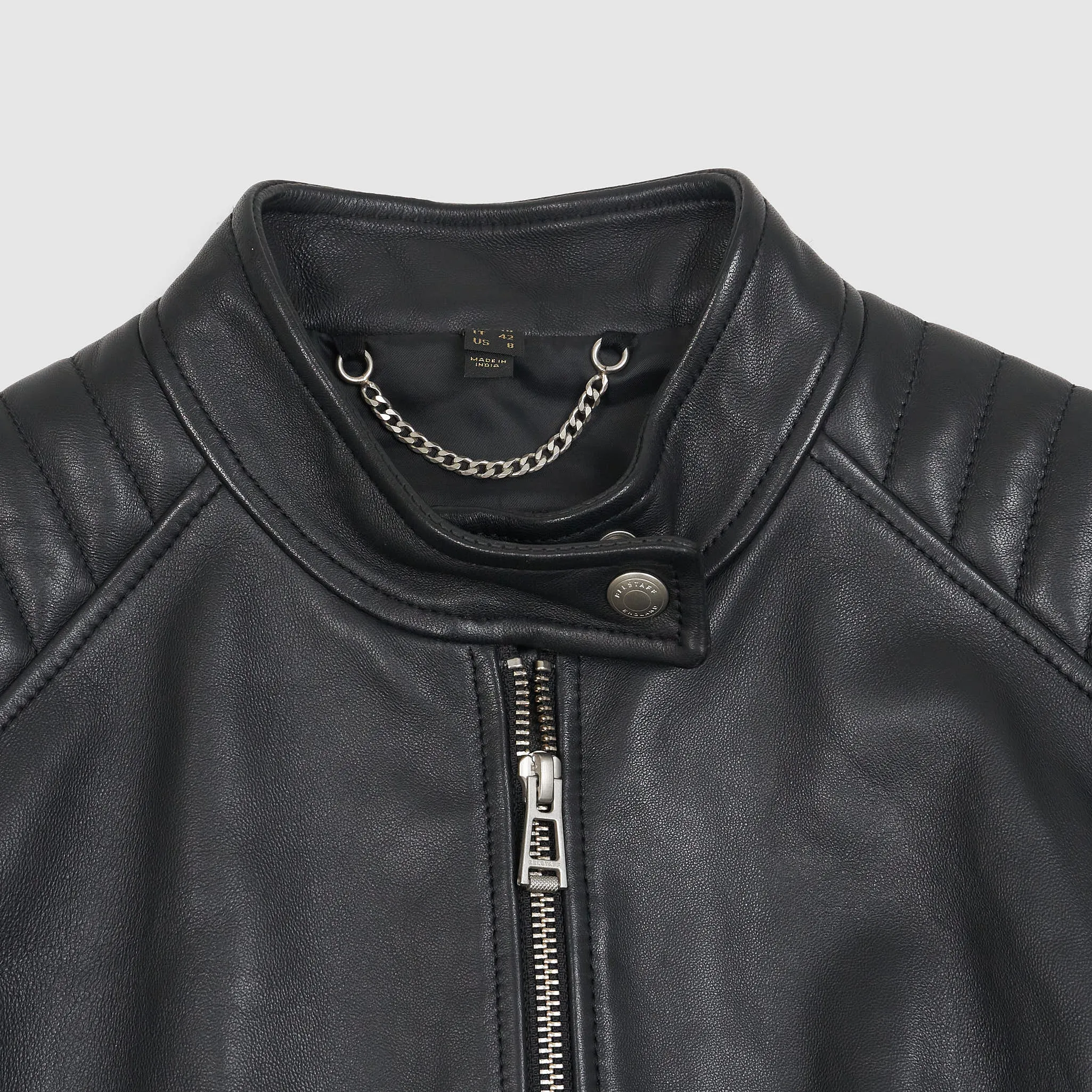 Belstaff Ladies Mollison Cafe Racer Leather Jacket