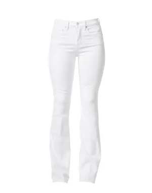 Beverly White High Rise Flare Stretch Jean