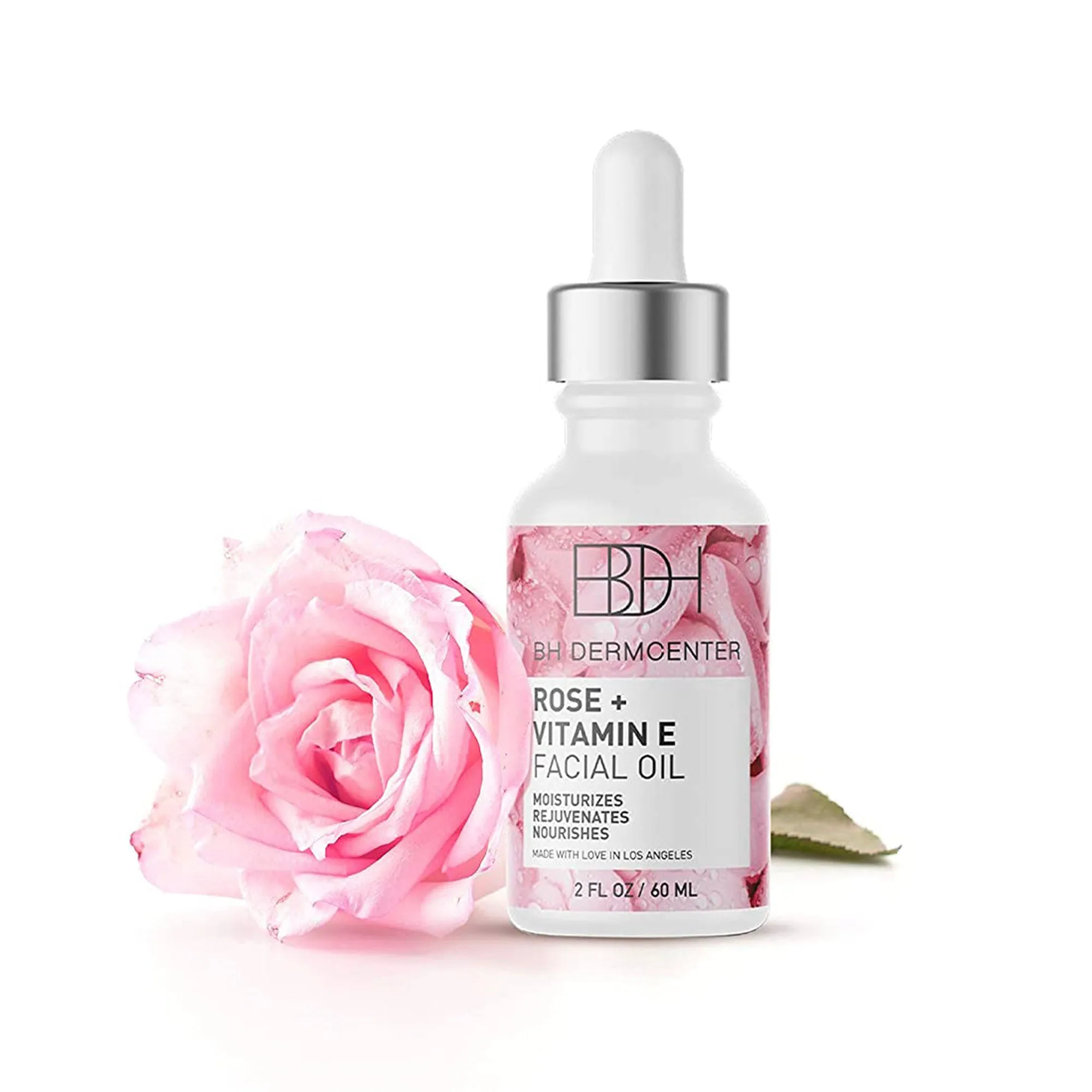 BH DERMCENTER - Rose & Vitamin E Facial Oil, Allergen-free Hydrating Facial Oil, Daily Face Care Essentials 2oz