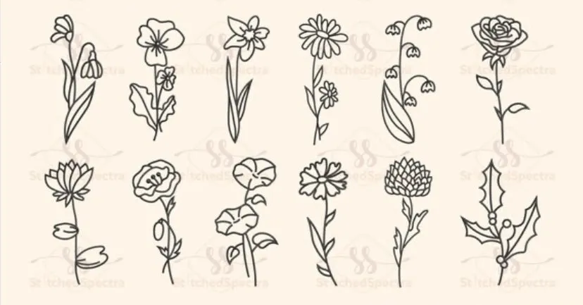 Birth Flower Sweaters