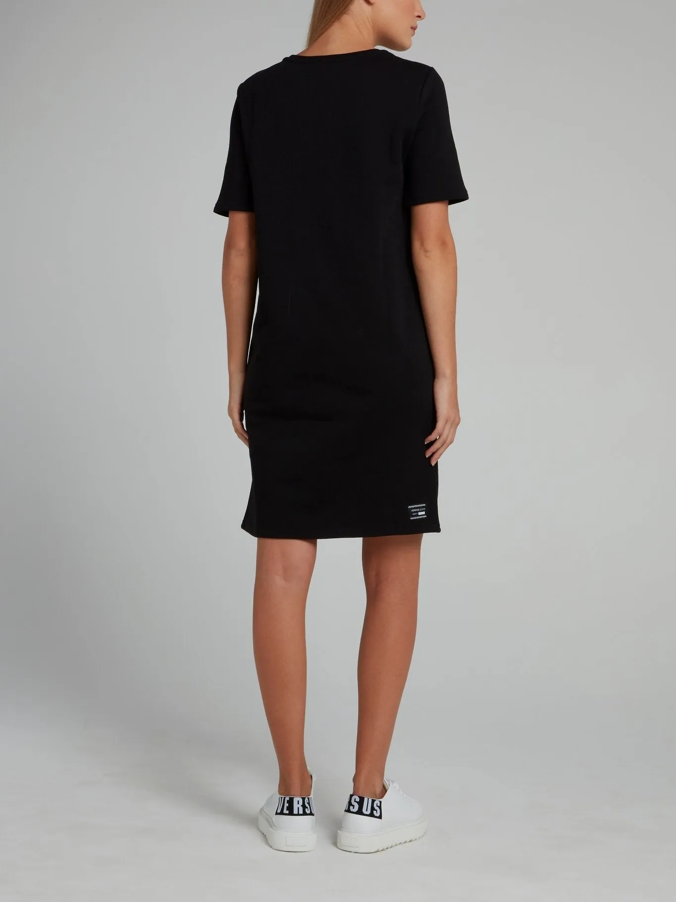 Black Embroidered T-Shirt Dress