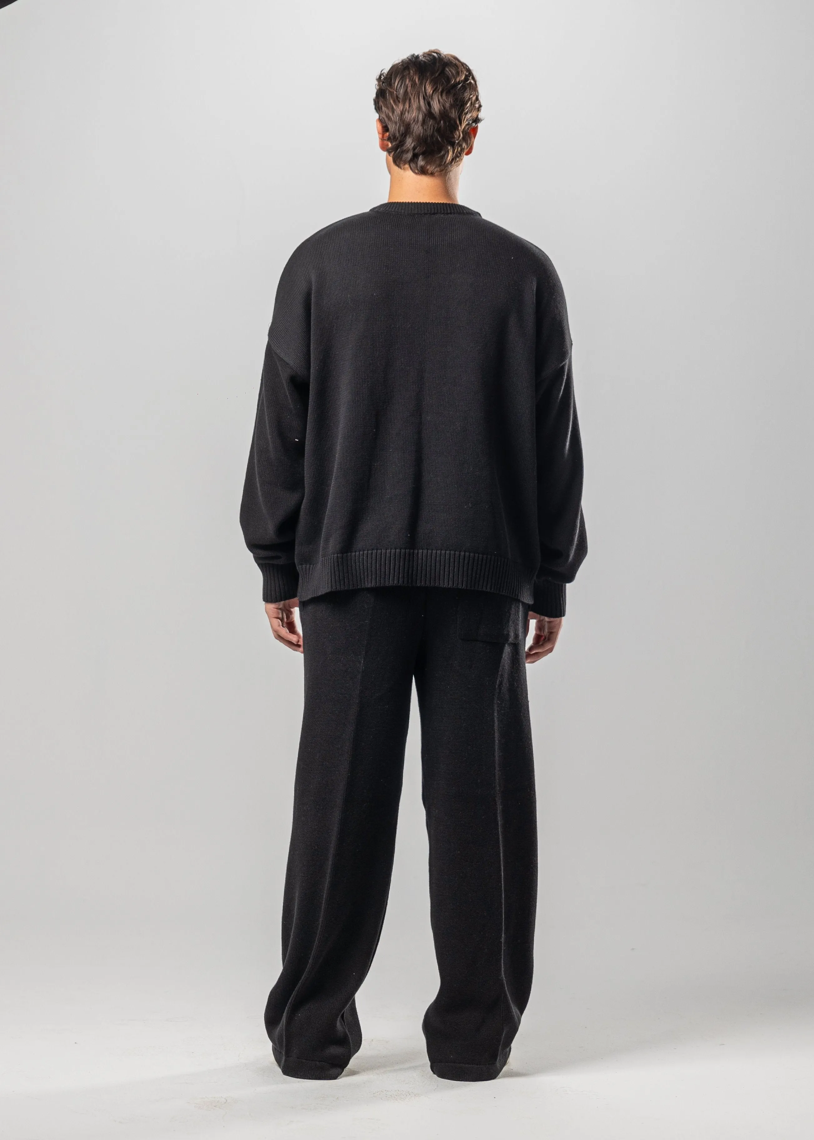 Black Juvenile Logo Knit Sweater
