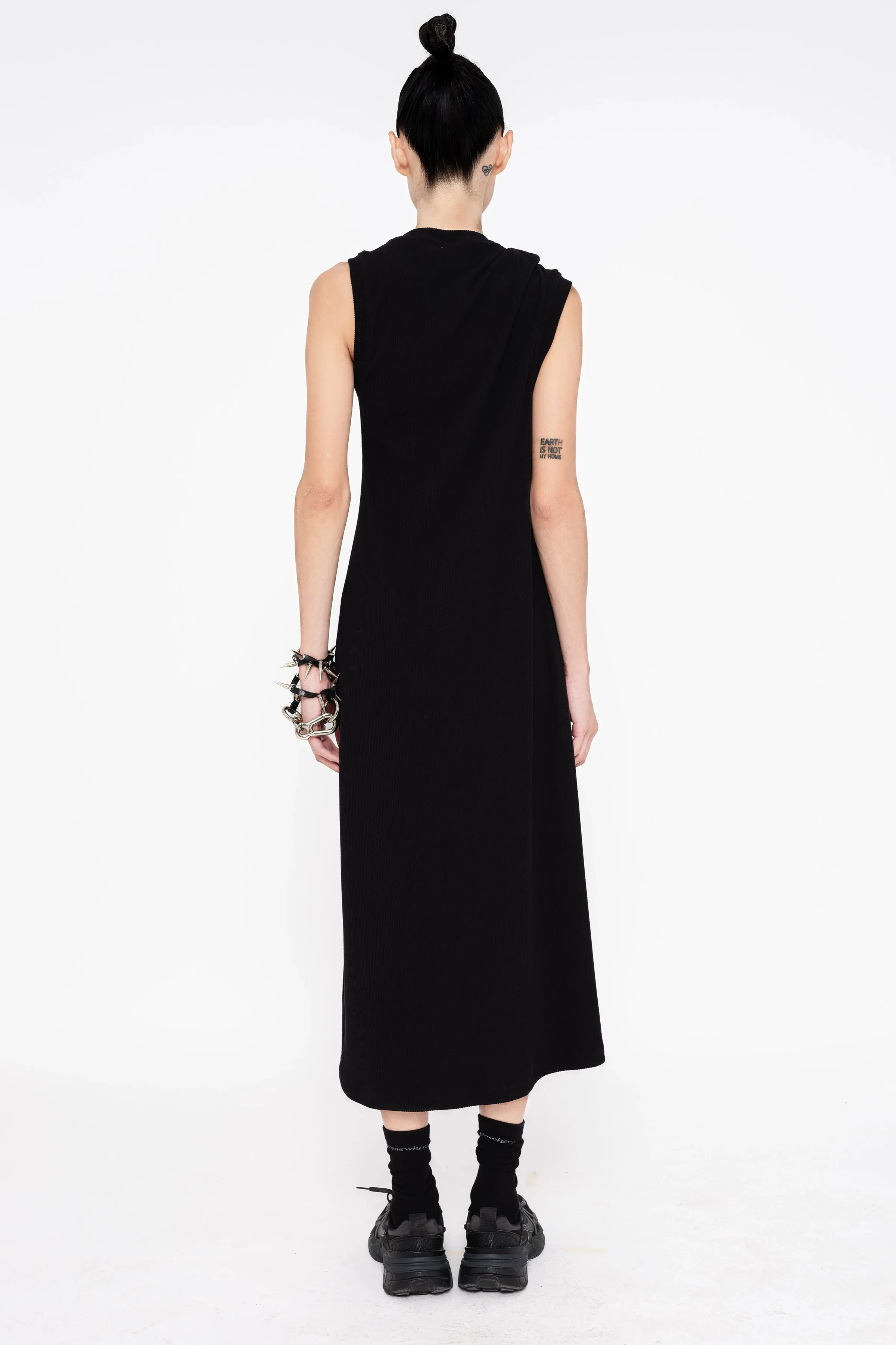 BLACK PIERCED DRESS