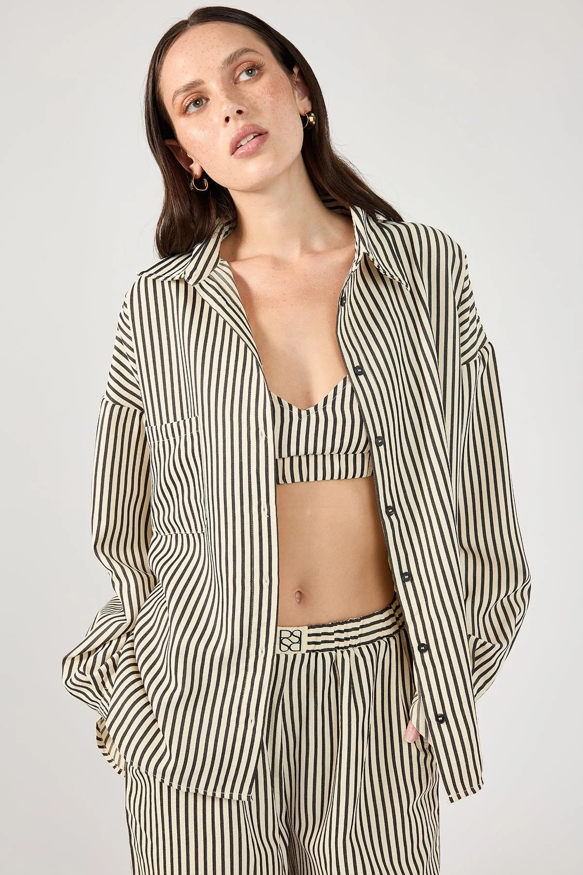 Black Stripe Long Sleeve Shirt