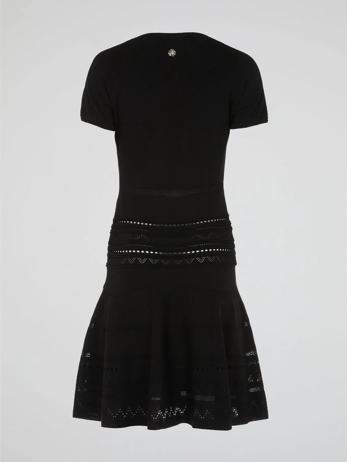 Black Studded Flared Dress