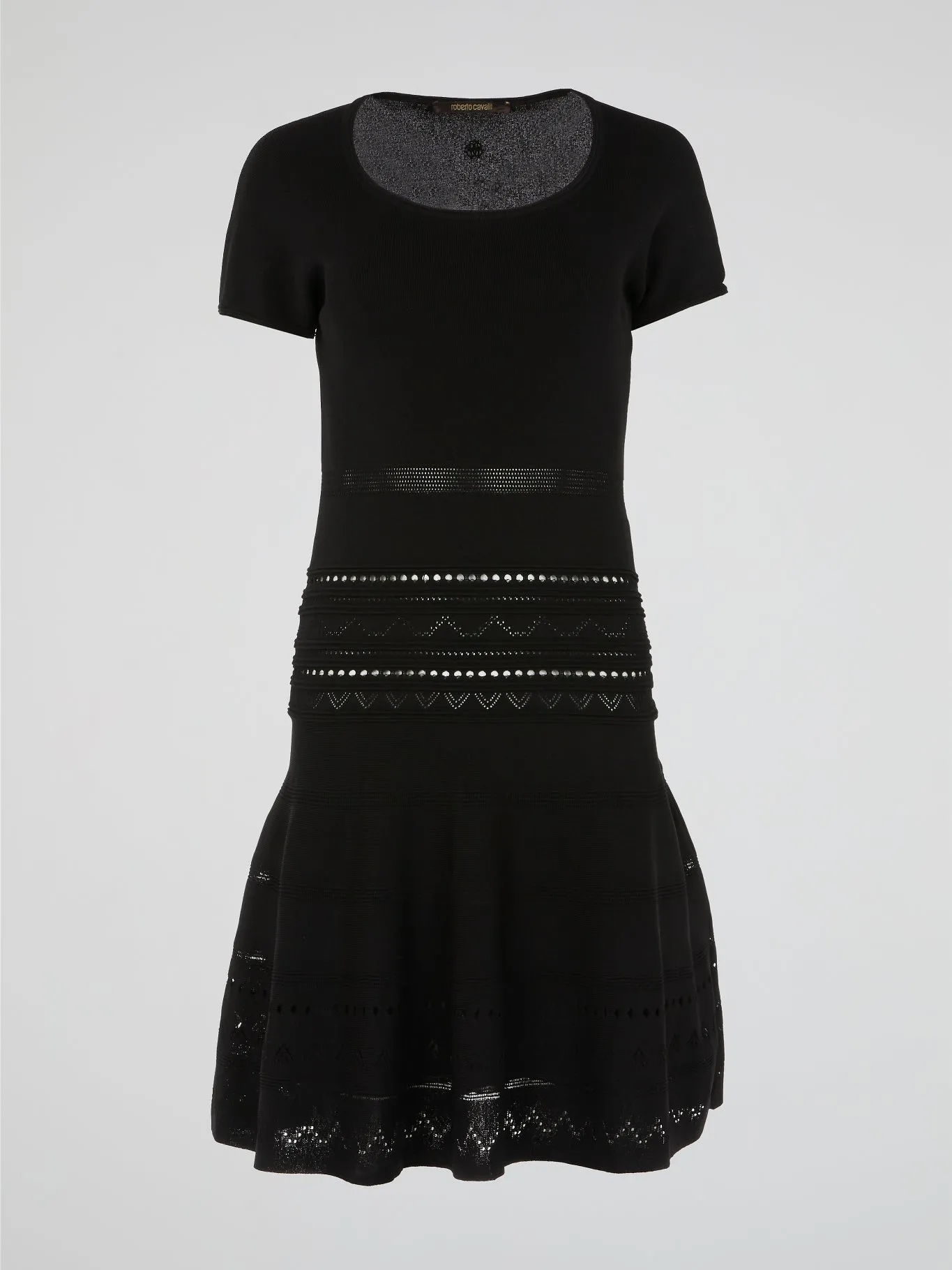 Black Studded Flared Dress