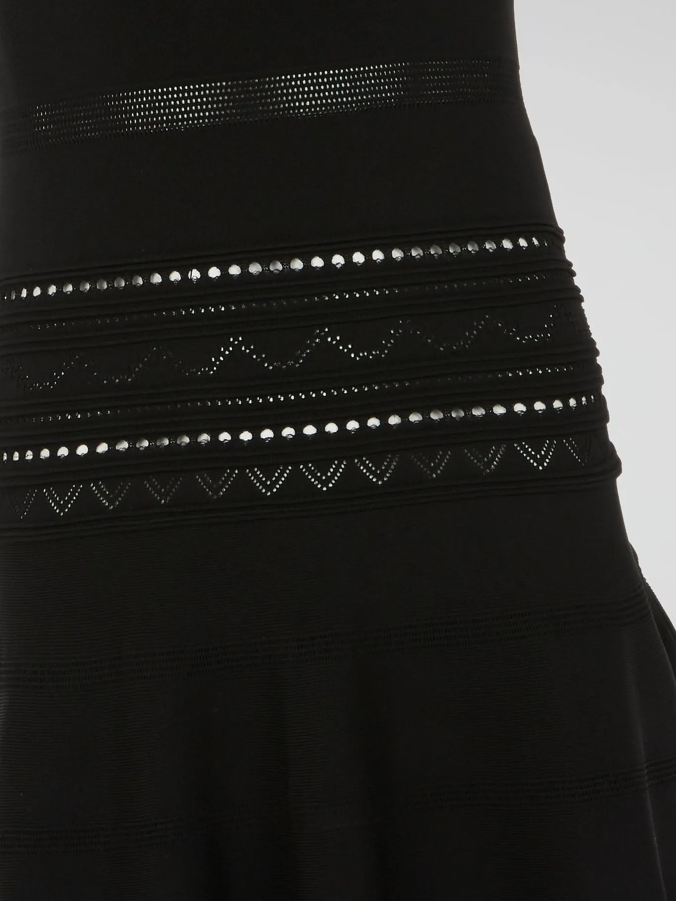 Black Studded Flared Dress