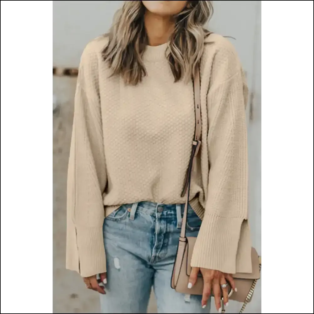 Black Textured Knit: Sweater so Good, It's Basically Therapy 🖤 Needful Things