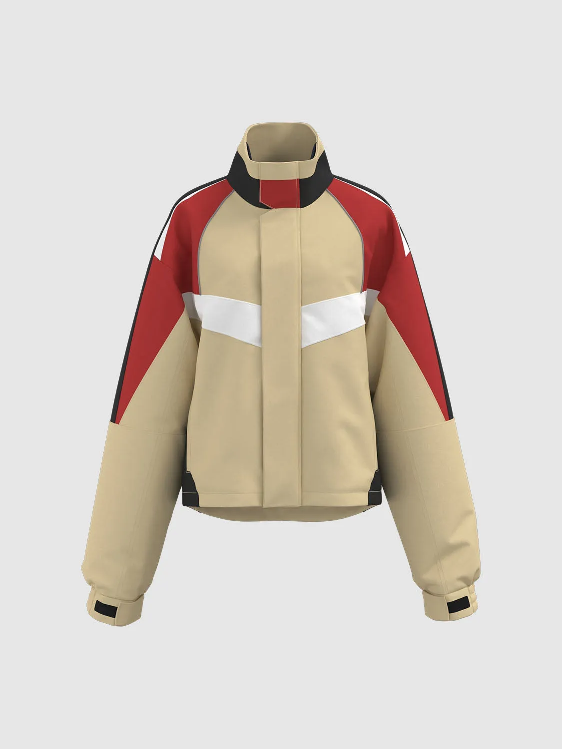 Block Colored Windbreaker Jackets