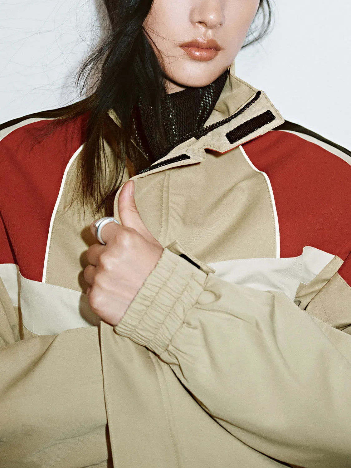 Block Colored Windbreaker Jackets