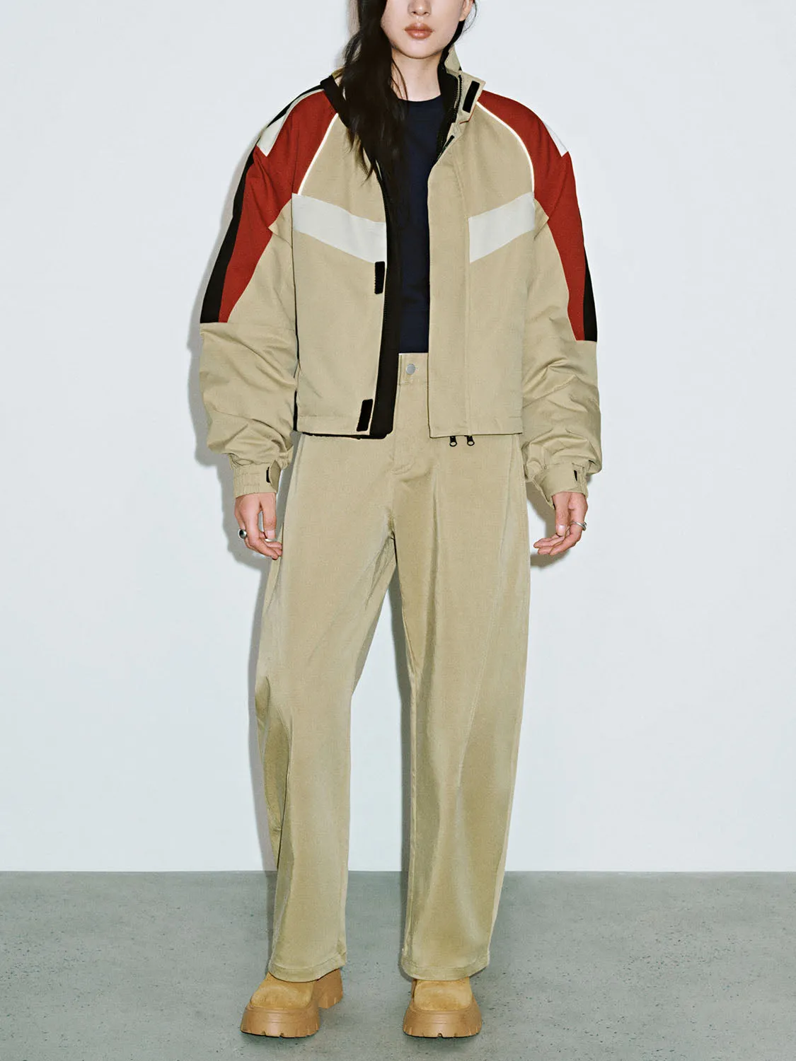 Block Colored Windbreaker Jackets