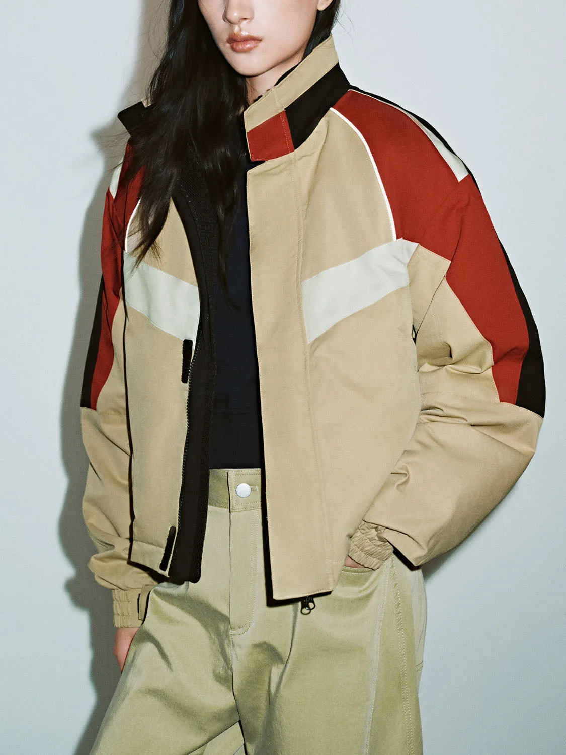 Block Colored Windbreaker Jackets