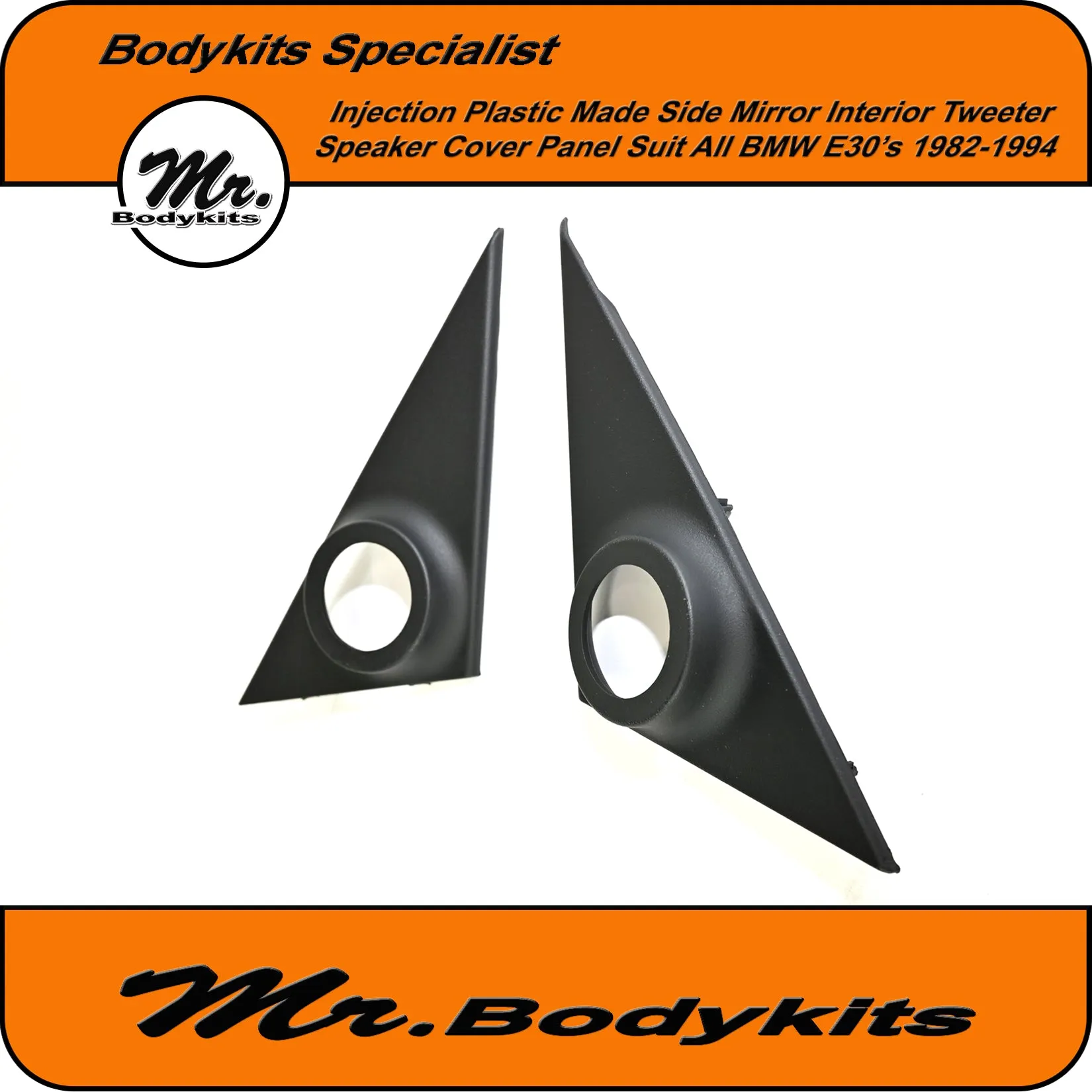 BMW E30 (1982-1994) Tweeter Speaker Interior Mirror Cover Panels, Quality Made By Mr