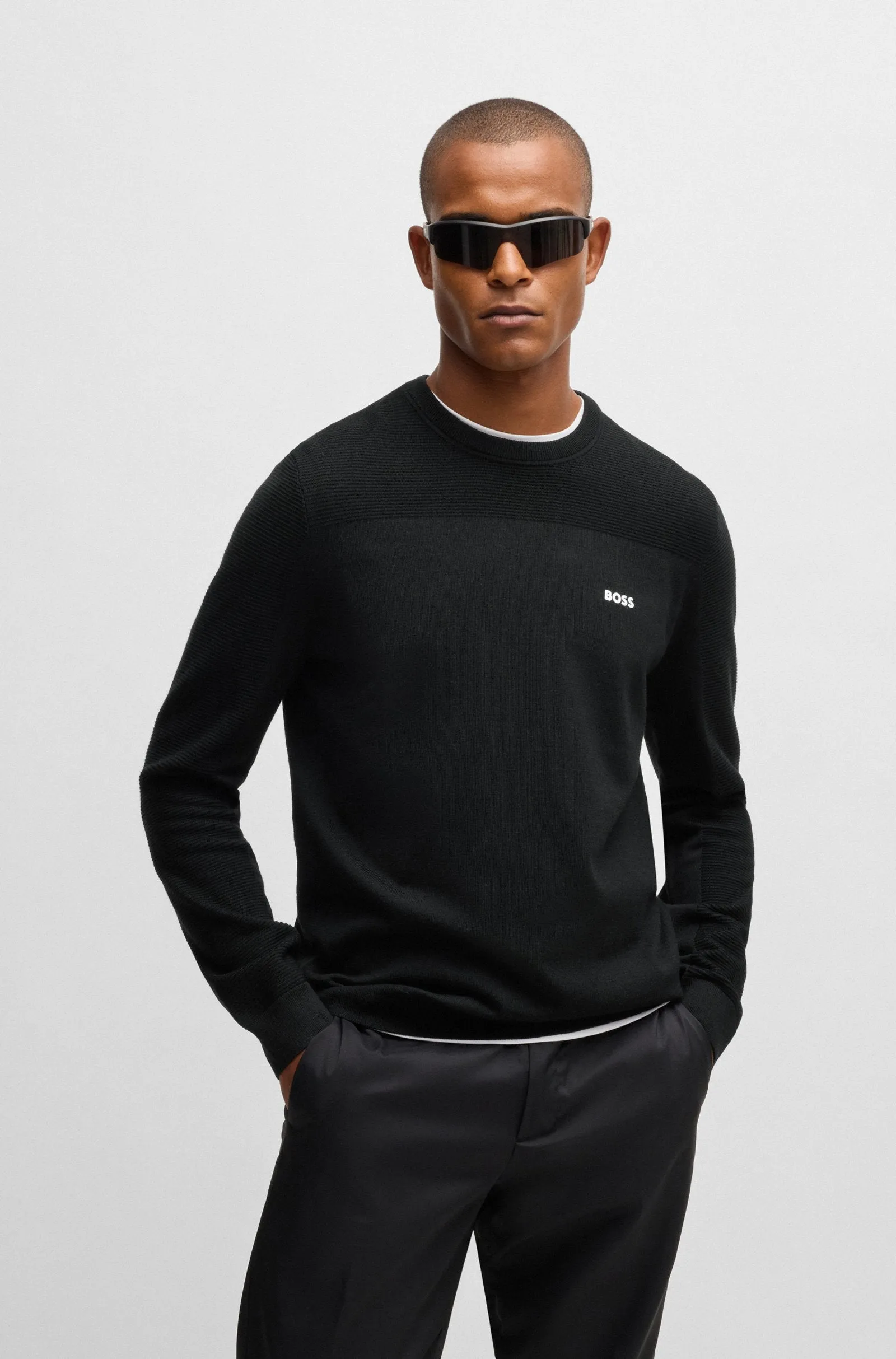 BOSS Sweaters Regular Fit in Polyester Mix - MOMENTUM-X_CN 10252232 01-50498559