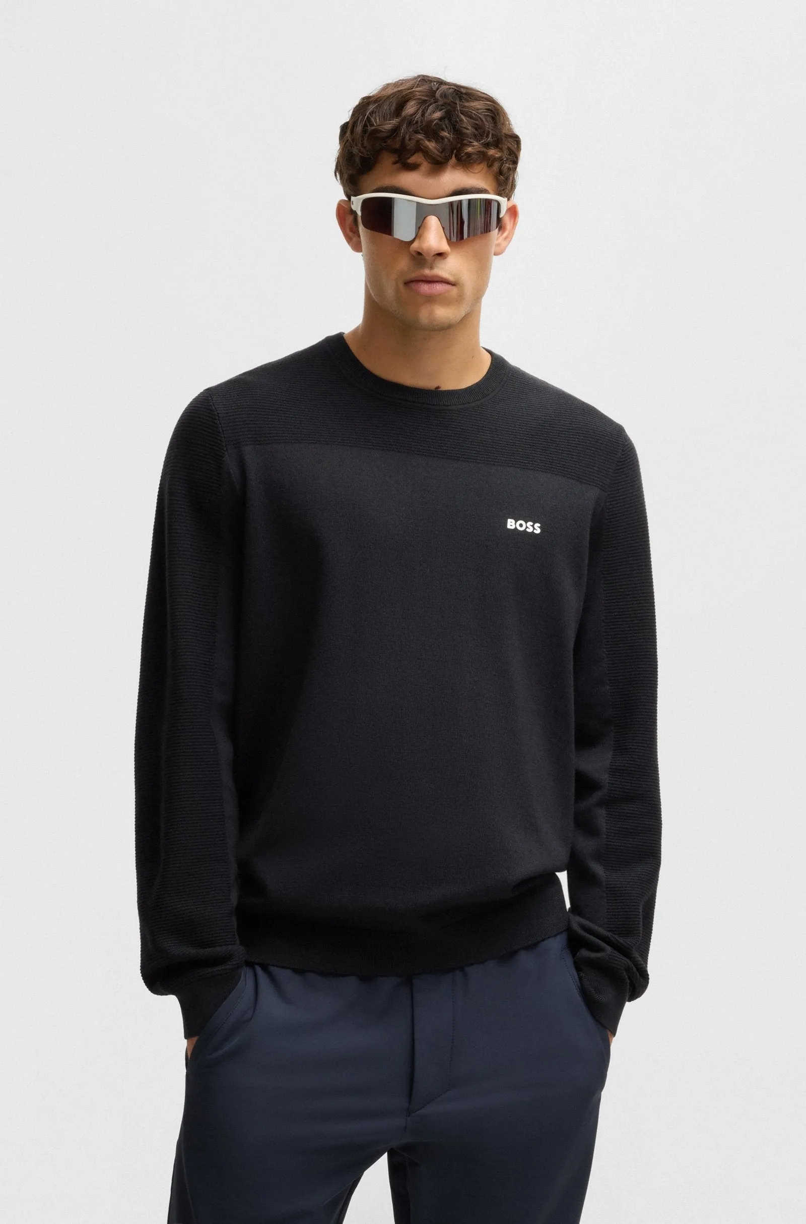 BOSS Sweaters Regular Fit in Polyester Mix - MOMENTUM-X_CN 10252232 01-50498559