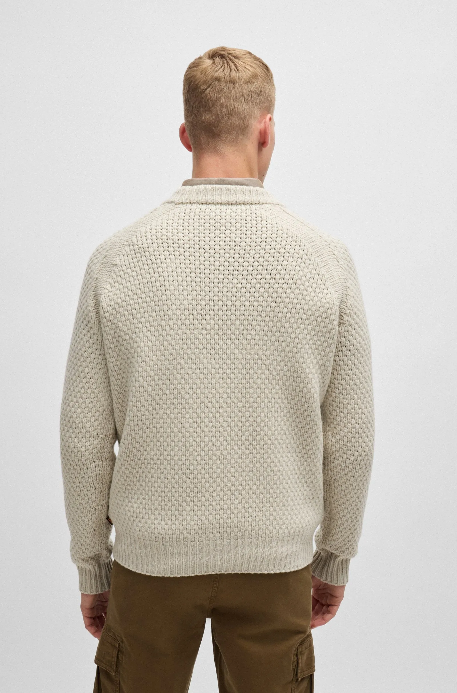 BOSS Sweaters Relaxed Fit in Wool Mix - ARMSTRONG 10263272 01-50523565