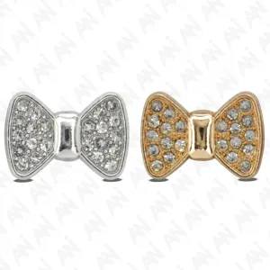 Bow Style Rhinestone Shirt Buttons