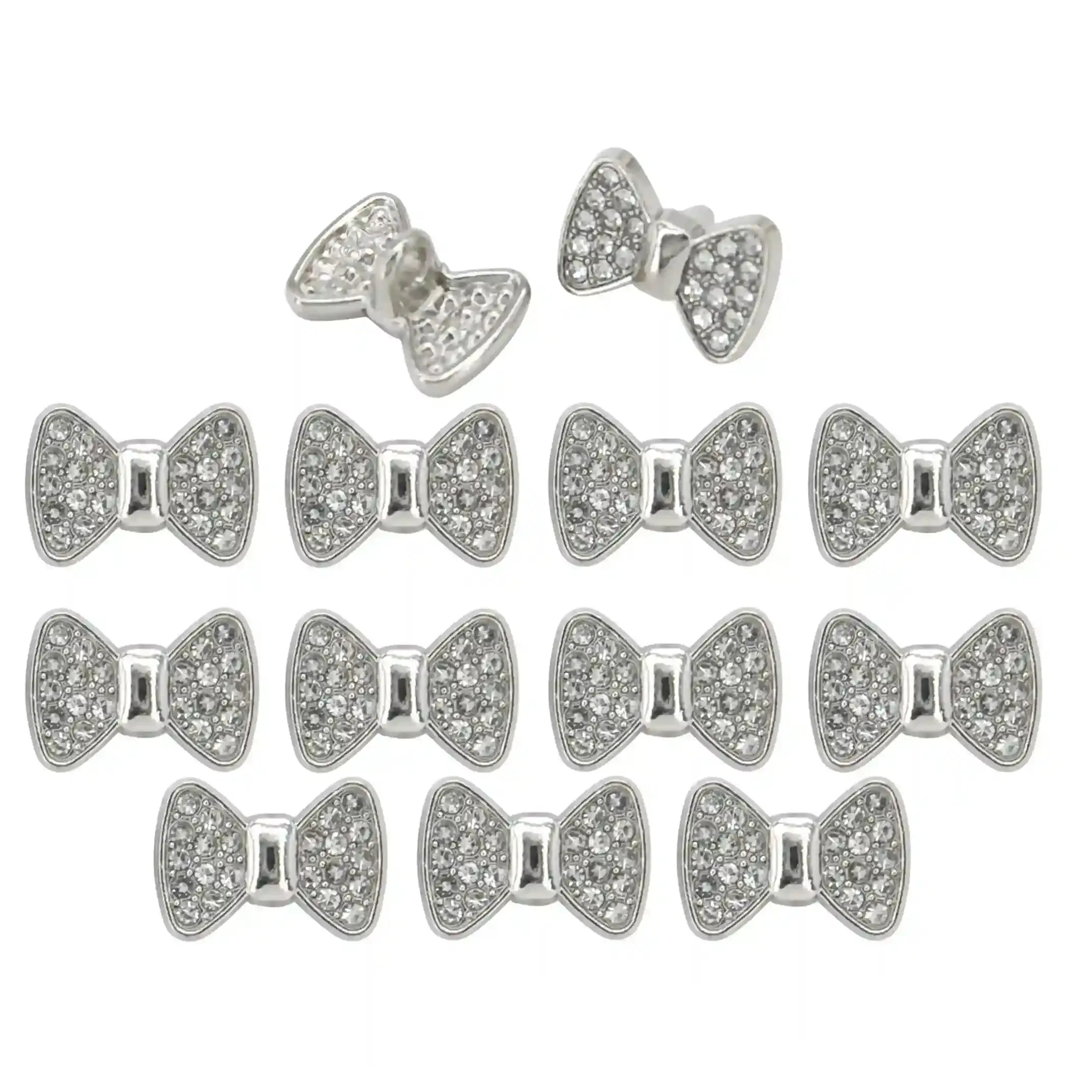 Bow Style Rhinestone Shirt Buttons