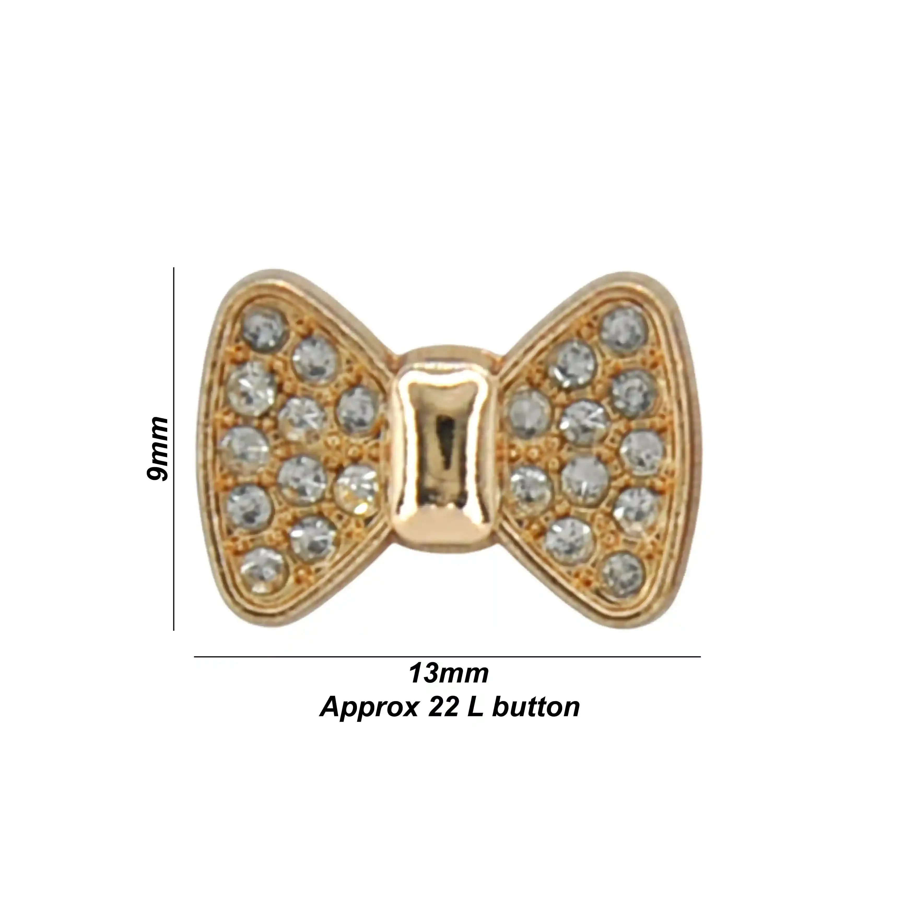Bow Style Rhinestone Shirt Buttons