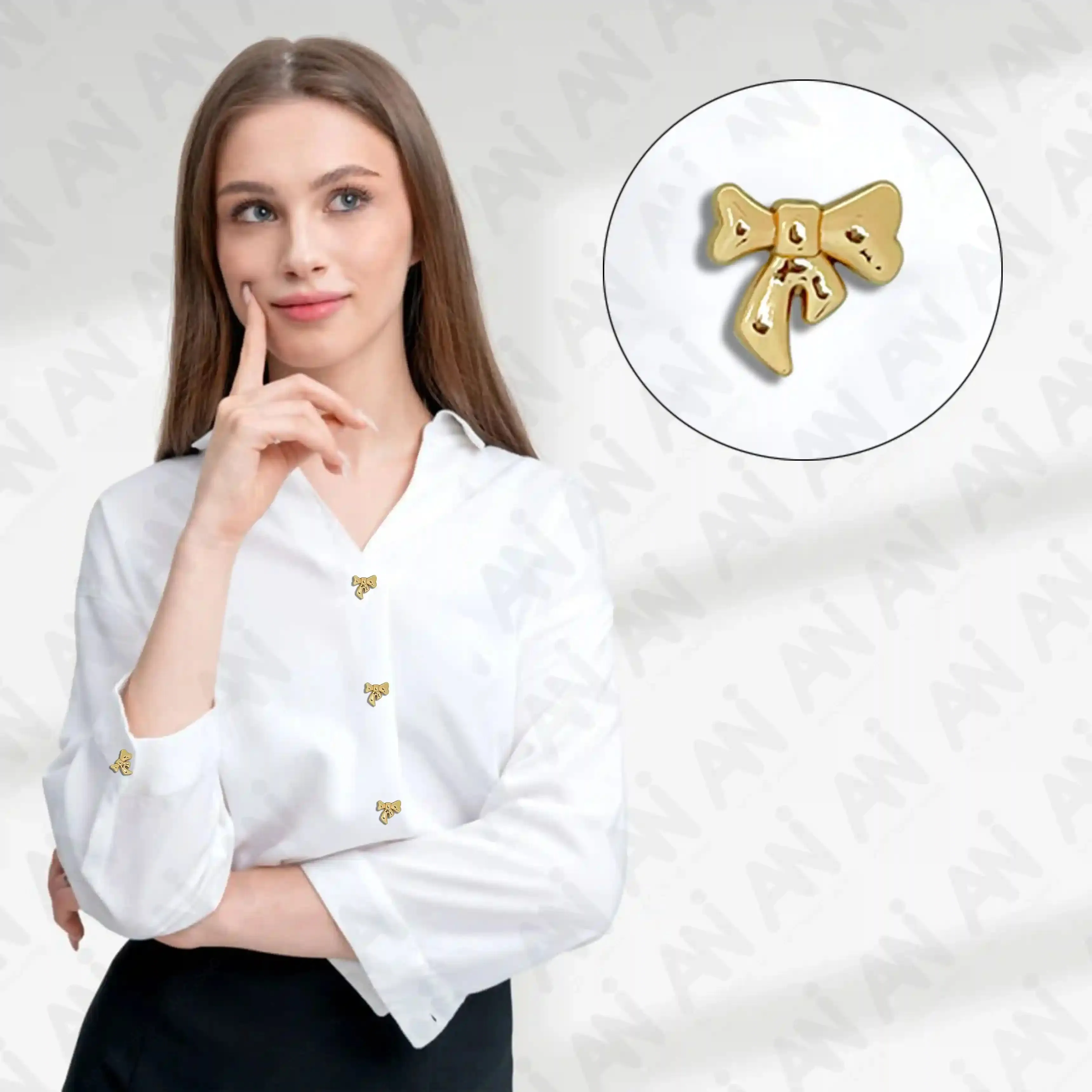Bow Style Shirt Buttons