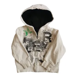BOY SIZE 4 YEARS - HURLEY, Thick Graphic Zippered Hoodie VGUC B29