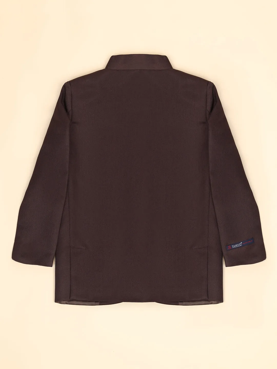 Boys Brown Bandhgala Blazer