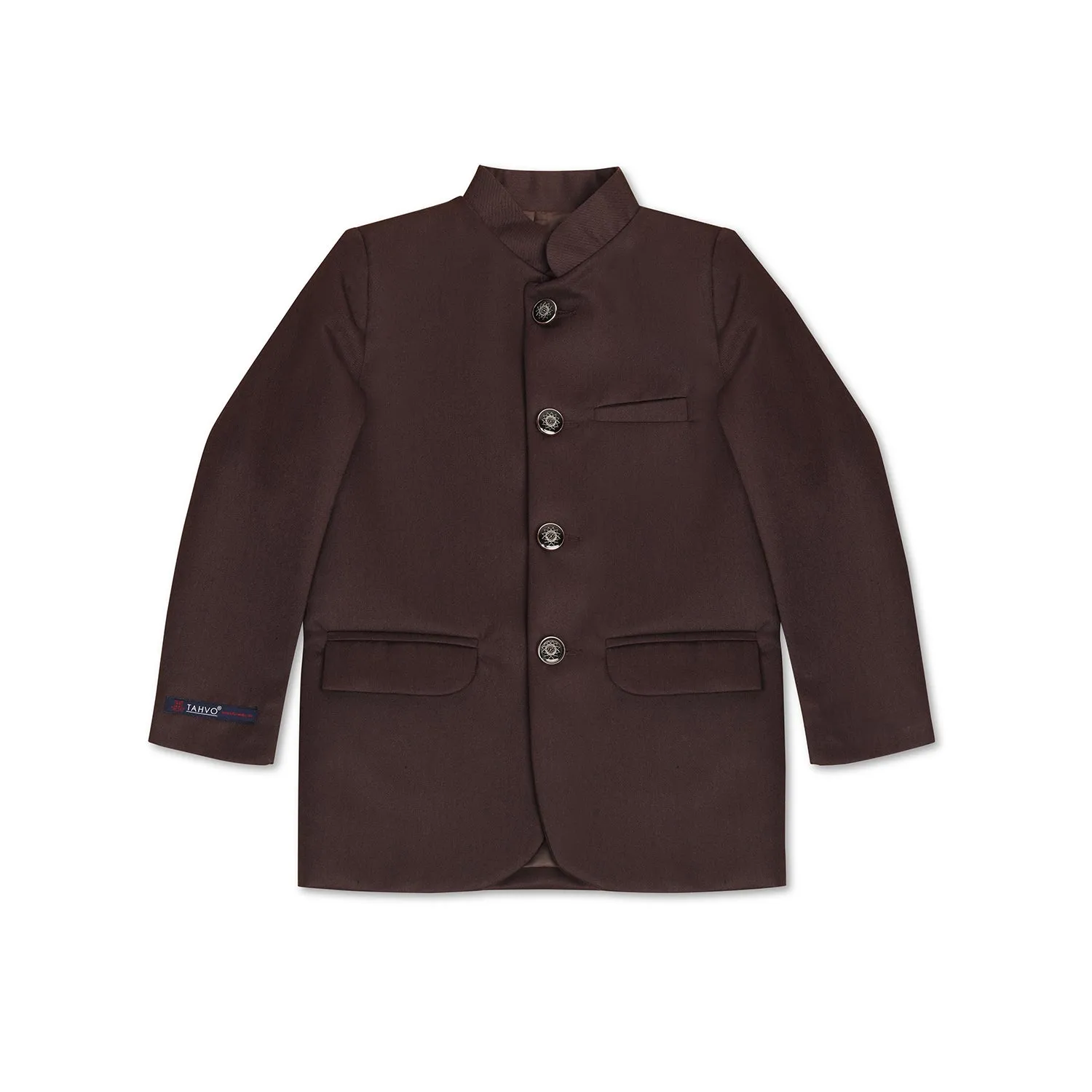 Boys Brown Bandhgala Blazer