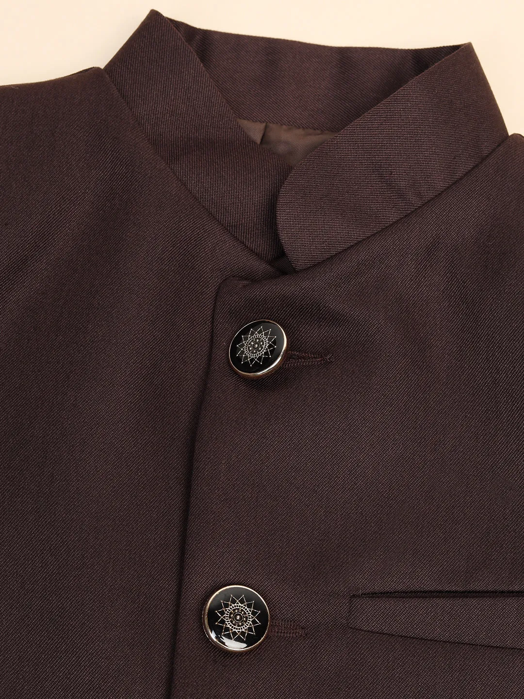 Boys Brown Bandhgala Blazer