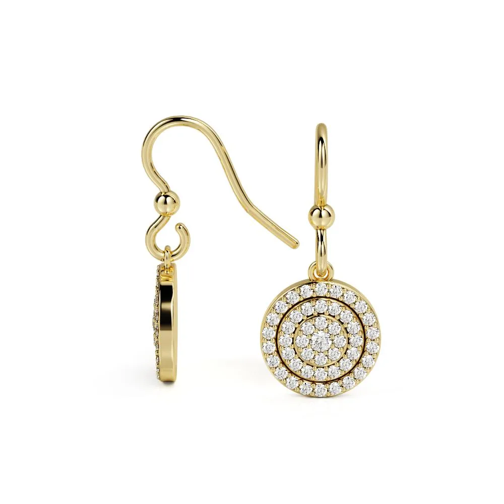 Bring To Light Earwire Earrings 1 Natural Diamonds in Yellow Gold