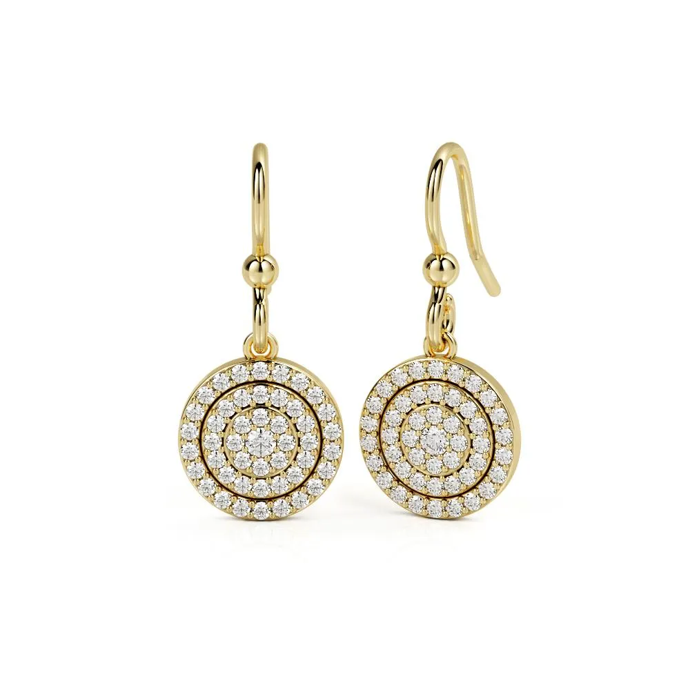 Bring To Light Earwire Earrings 1 Natural Diamonds in Yellow Gold