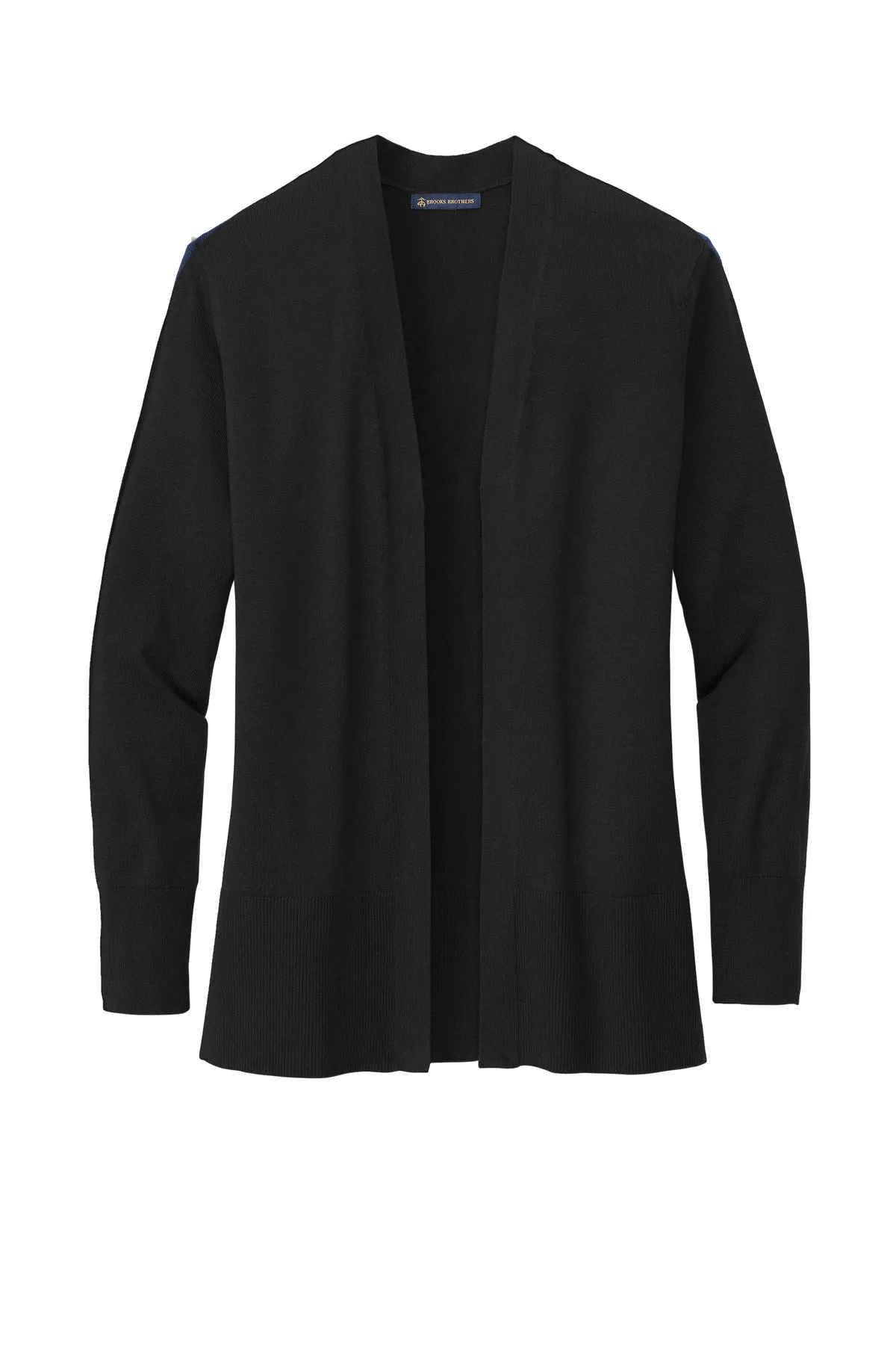Brooks Brothers Women's Cotton Stretch Long Cardigan Sweater BB18403 Deep Black