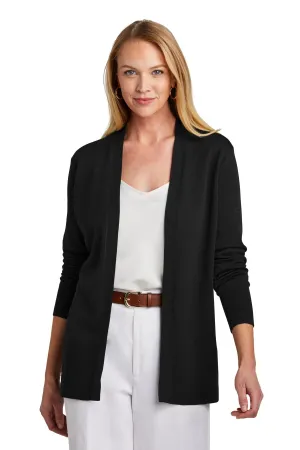 Brooks Brothers Women's Cotton Stretch Long Cardigan Sweater BB18403 Deep Black