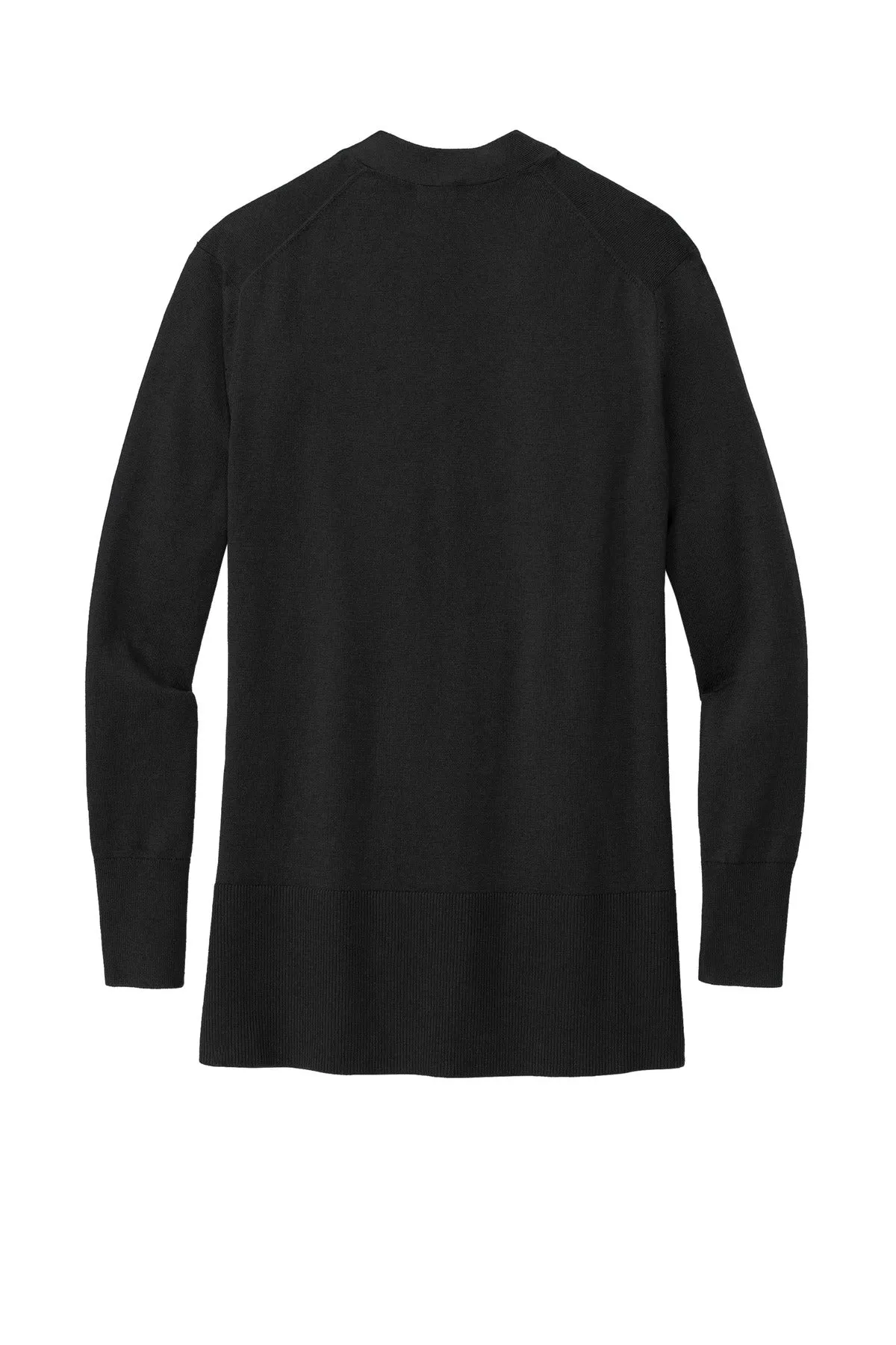 Brooks Brothers Women's Cotton Stretch Long Cardigan Sweater BB18403 Deep Black