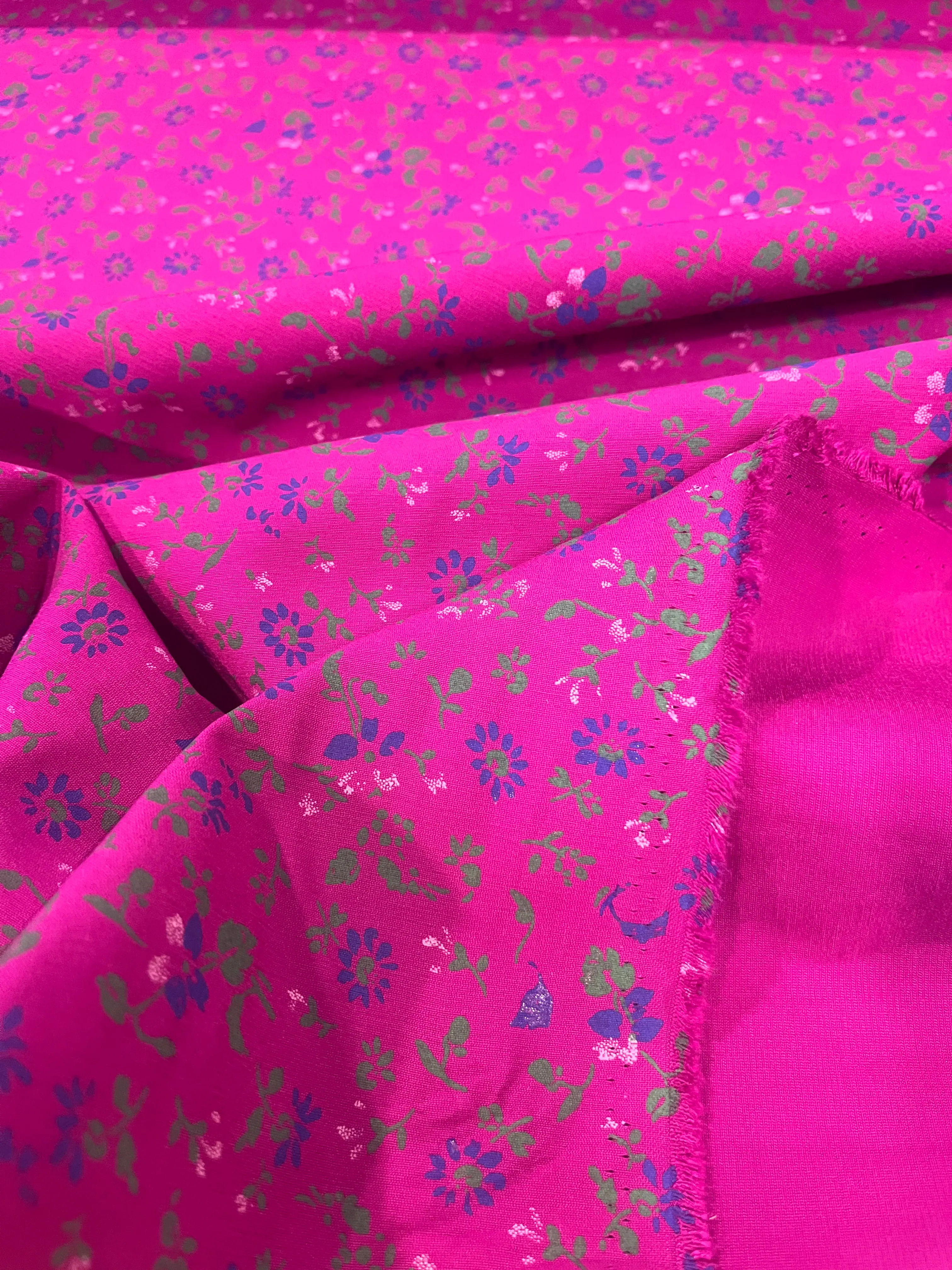 C02 colette 015 cotton  poplin purple with flowers
