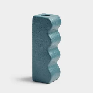 Candle holder edge teal