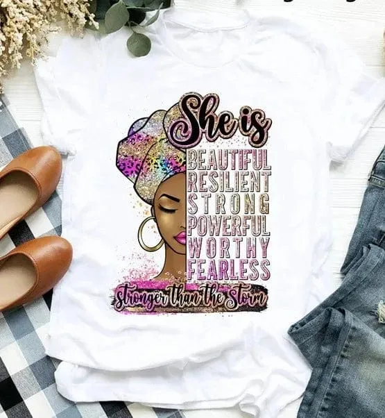 Casual Queen Print T-Shirt