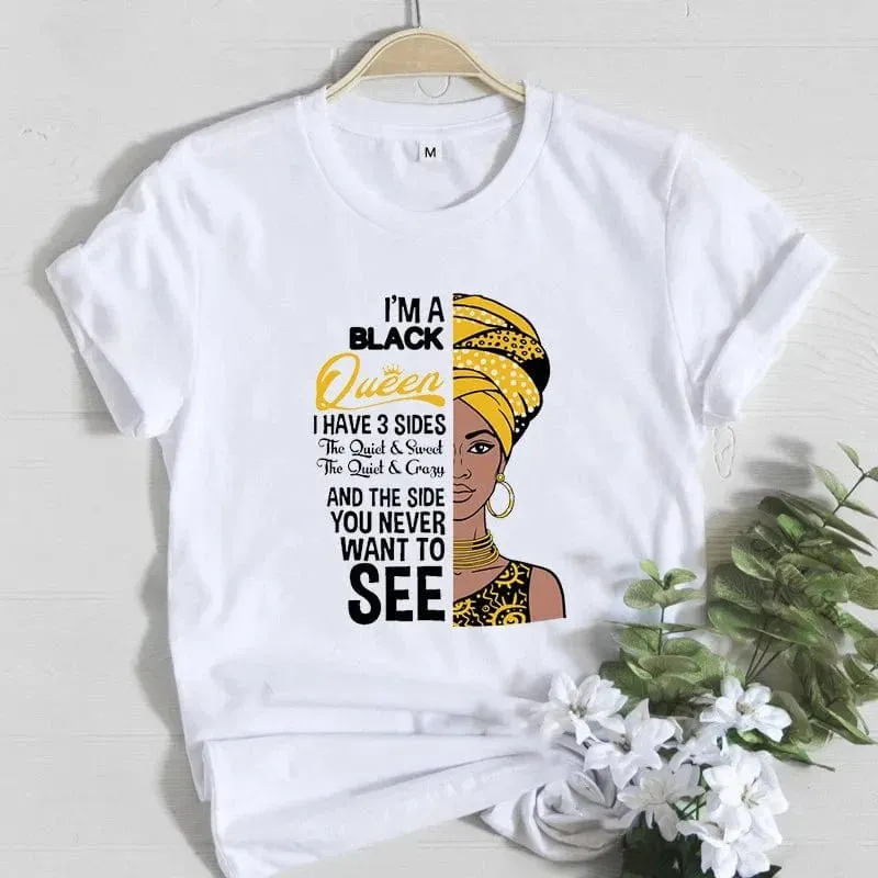 Casual Queen Print T-Shirt