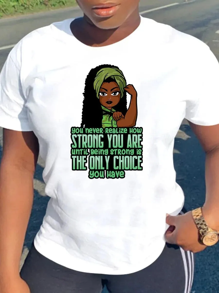 Casual Queen Print T-Shirt