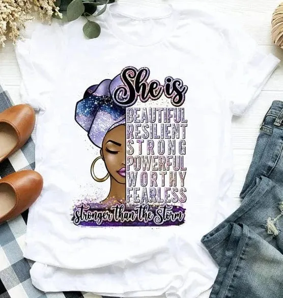 Casual Queen Print T-Shirt