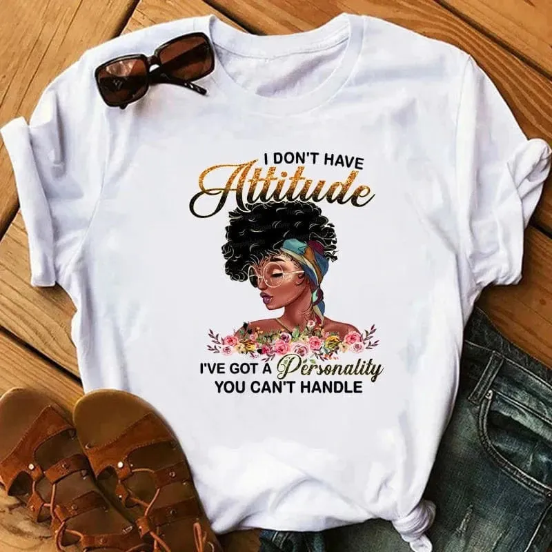 Casual Queen Print T-Shirt