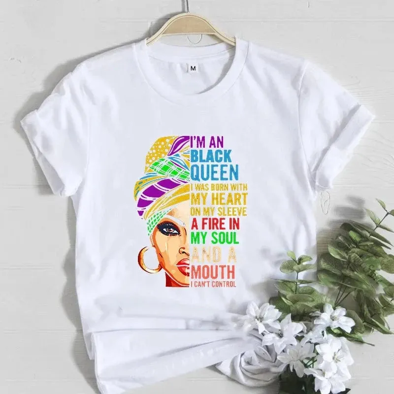 Casual Queen Print T-Shirt