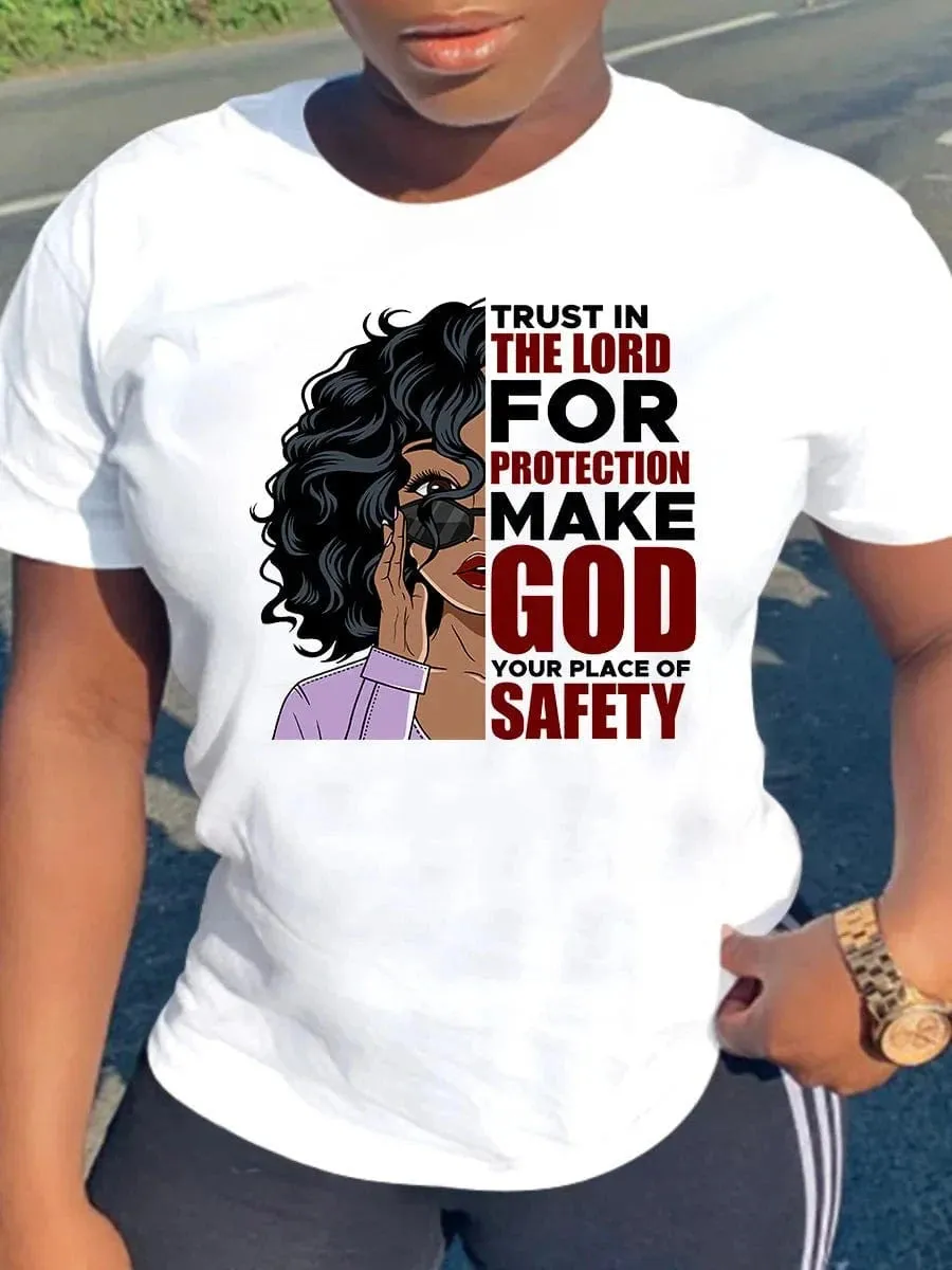 Casual Queen Print T-Shirt
