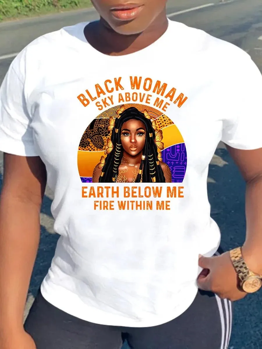 Casual Queen Print T-Shirt