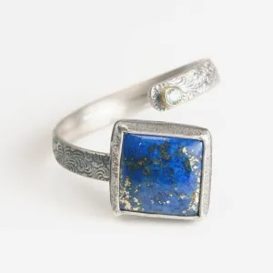 Celestial Lapis and Topaz Ring